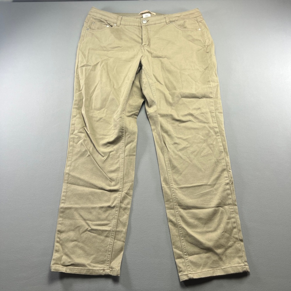 Just My Size Jeans Womens 18W Brown Classic Denim Cotton Stretch Straight Leg
